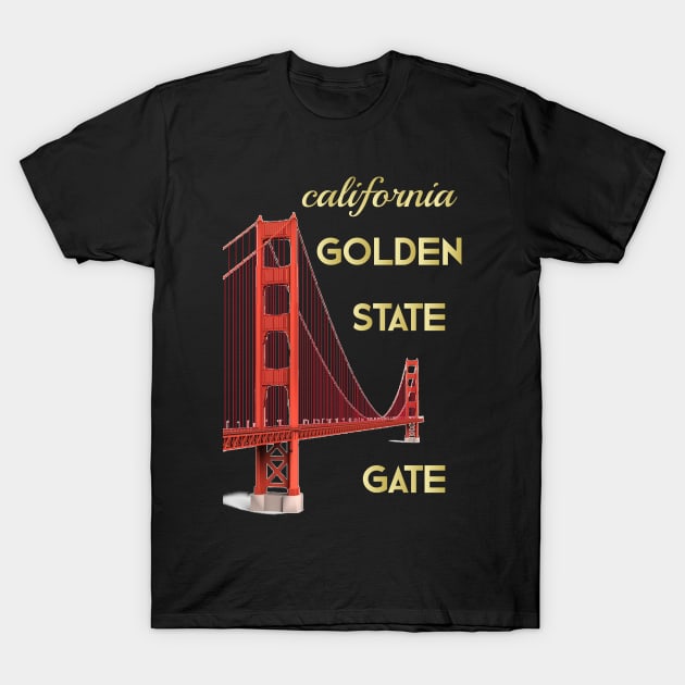 california golden state gate T-Shirt by golden23